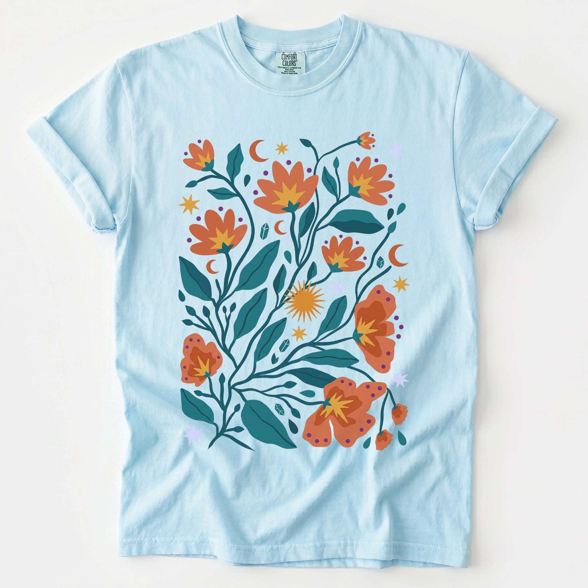 Celestial Floral Canopy Vintage Washed T-Shirt