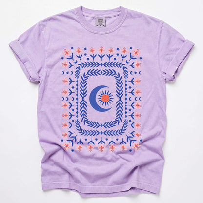 Celestial Floral Tapestry Vintage Washed T-Shirt