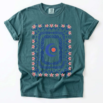 Celestial Floral Tapestry Vintage Washed T-Shirt
