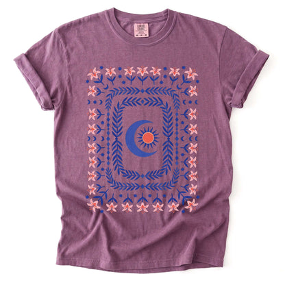 Celestial Floral Tapestry Vintage Washed T-Shirt