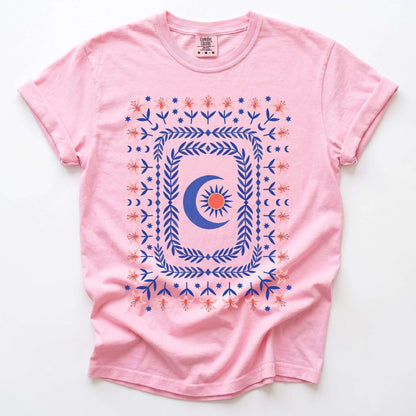 Celestial Floral Tapestry Vintage Washed T-Shirt