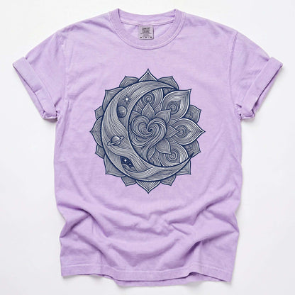 Celestial Heart Mandala Vintage Washed T-Shirt