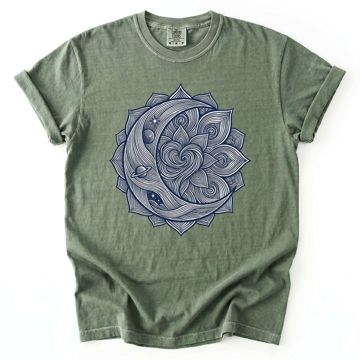 Celestial Heart Mandala Vintage Washed T-Shirt