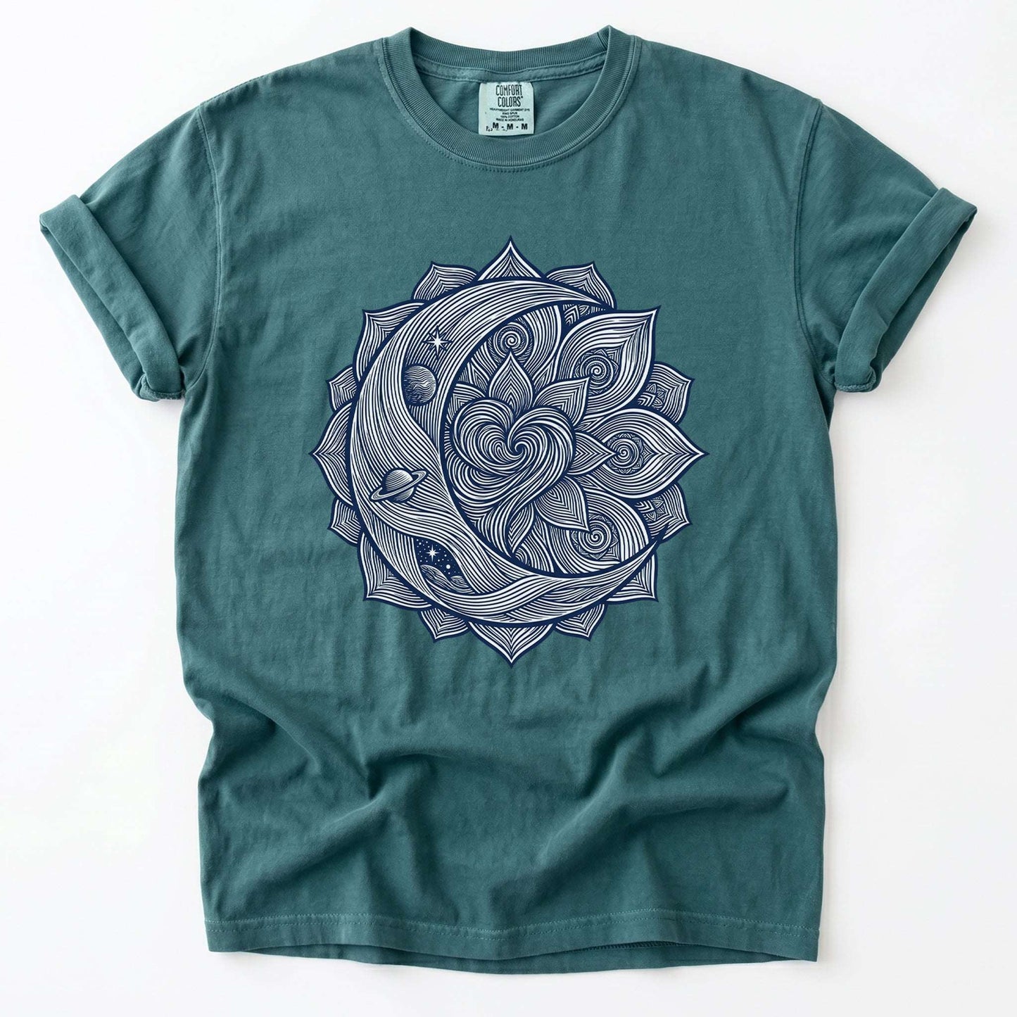 Celestial Heart Mandala Vintage Washed T-Shirt