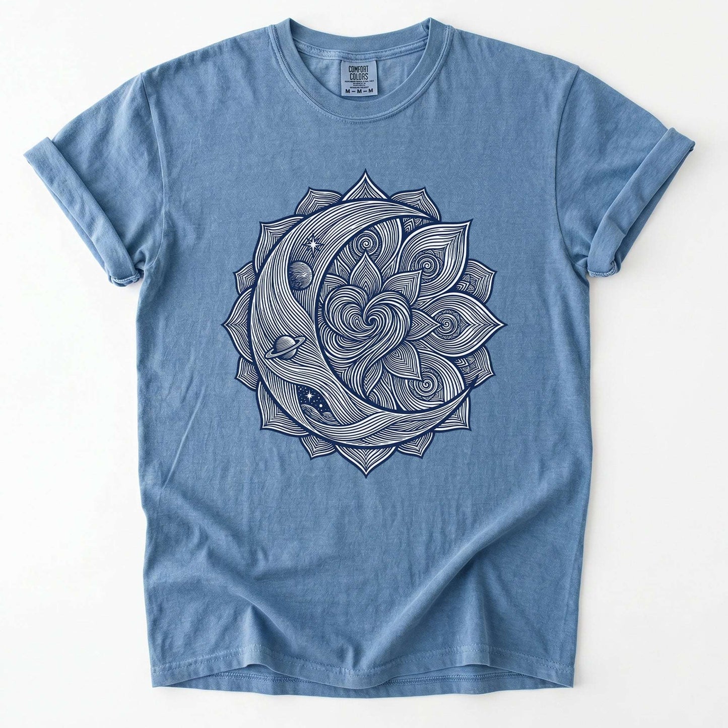 Celestial Heart Mandala Vintage Washed T-Shirt