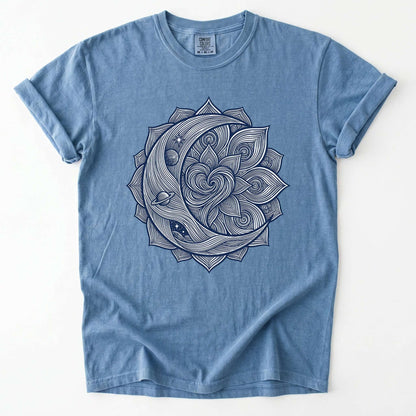 Celestial Heart Mandala Vintage Washed T-Shirt