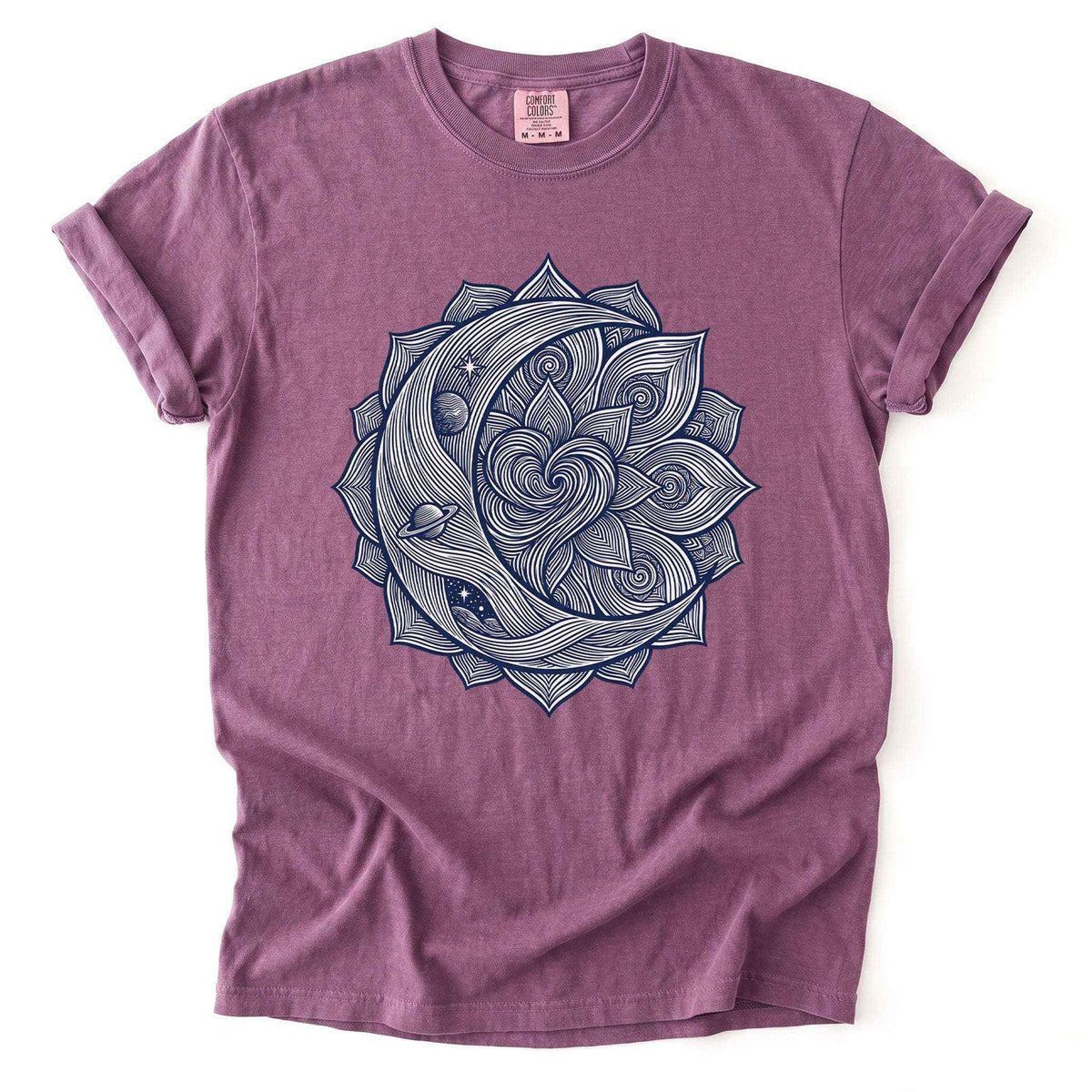 Celestial Heart Mandala Vintage Washed T-Shirt