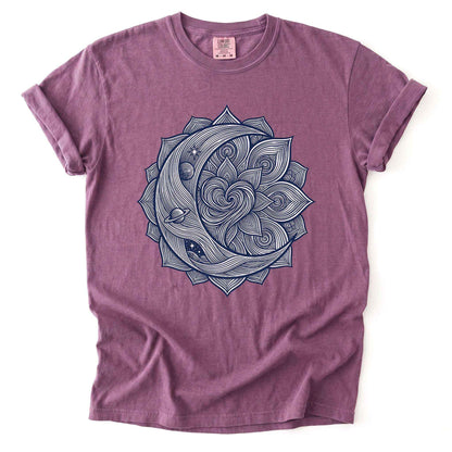 Celestial Heart Mandala Vintage Washed T-Shirt