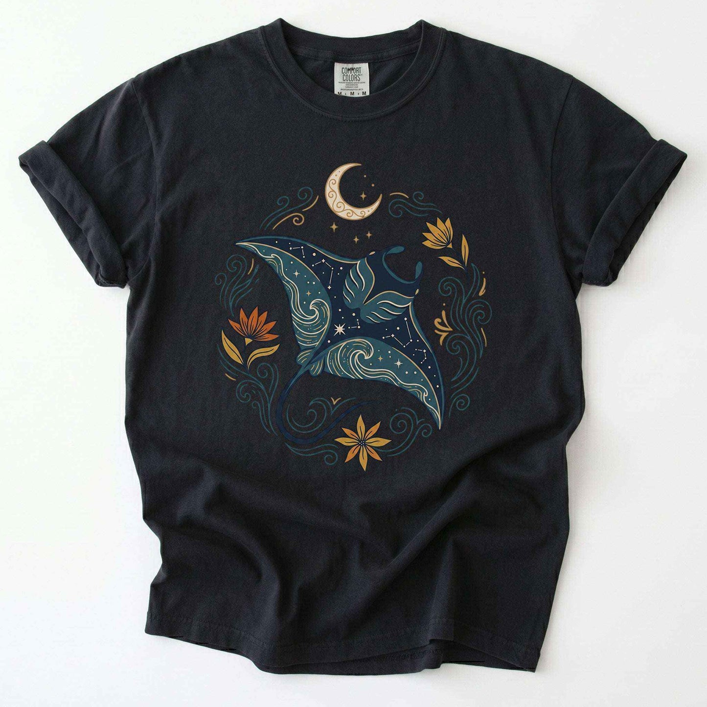 Celestial Manta Ray Vintage Washed T-Shirt
