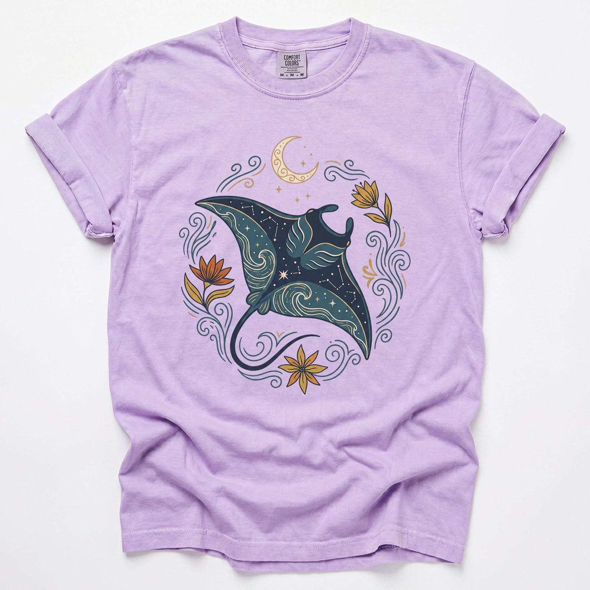 Celestial Manta Ray Vintage Washed T-Shirt