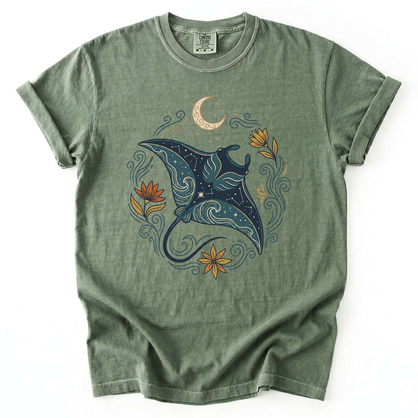 Celestial Manta Ray Vintage Washed T-Shirt