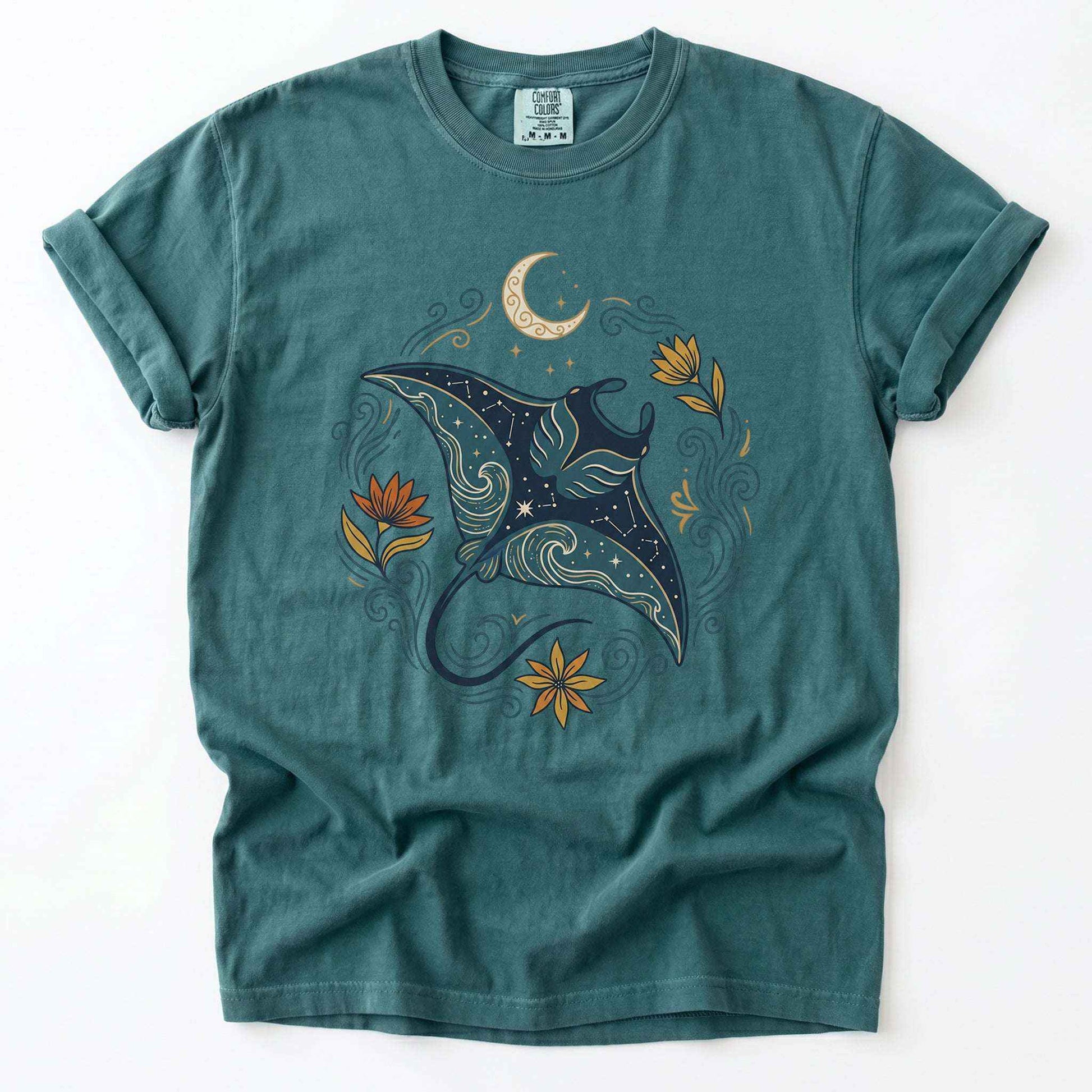 Celestial Manta Ray Vintage Washed T-Shirt