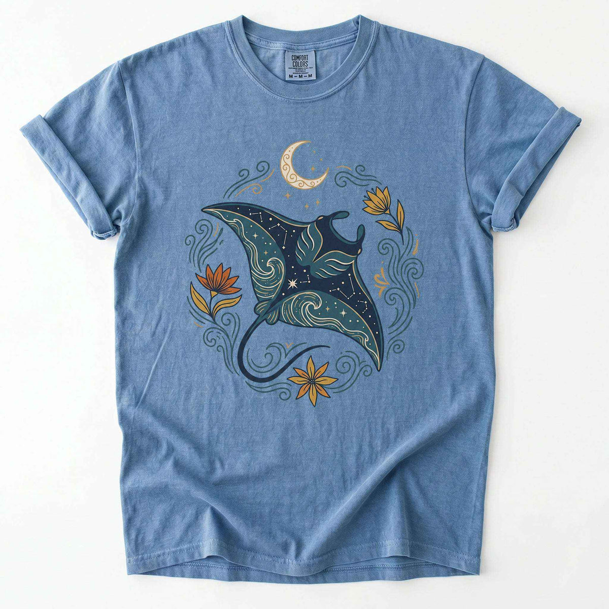 Celestial Manta Ray Vintage Washed T-Shirt