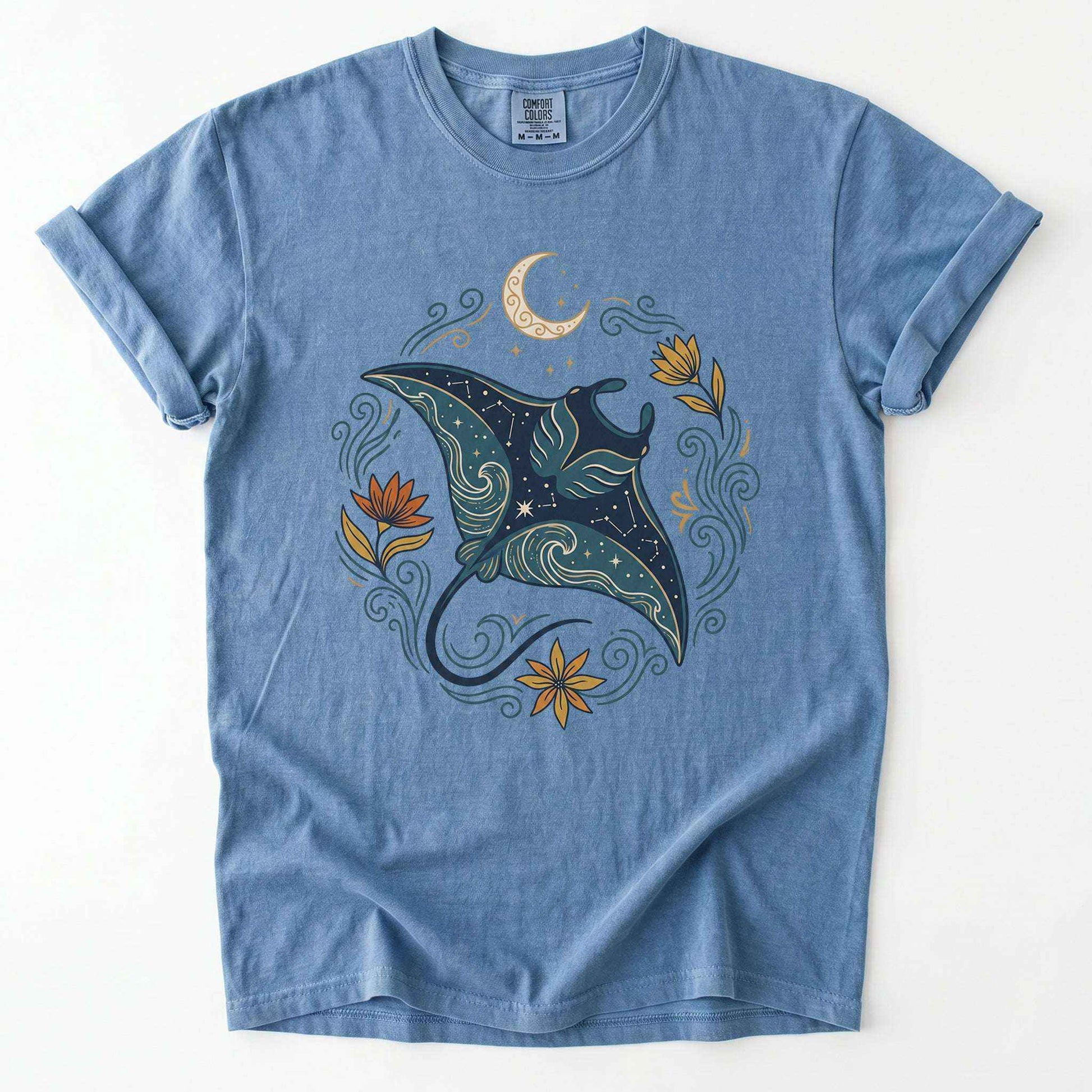 Celestial Manta Ray Vintage Washed T-Shirt