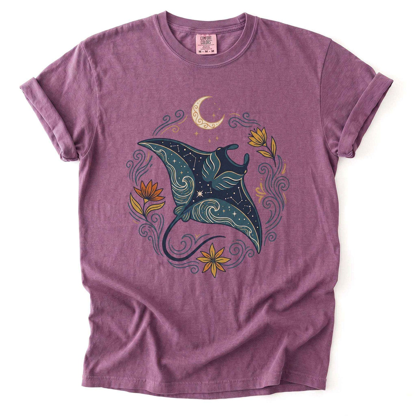 Celestial Manta Ray Vintage Washed T-Shirt