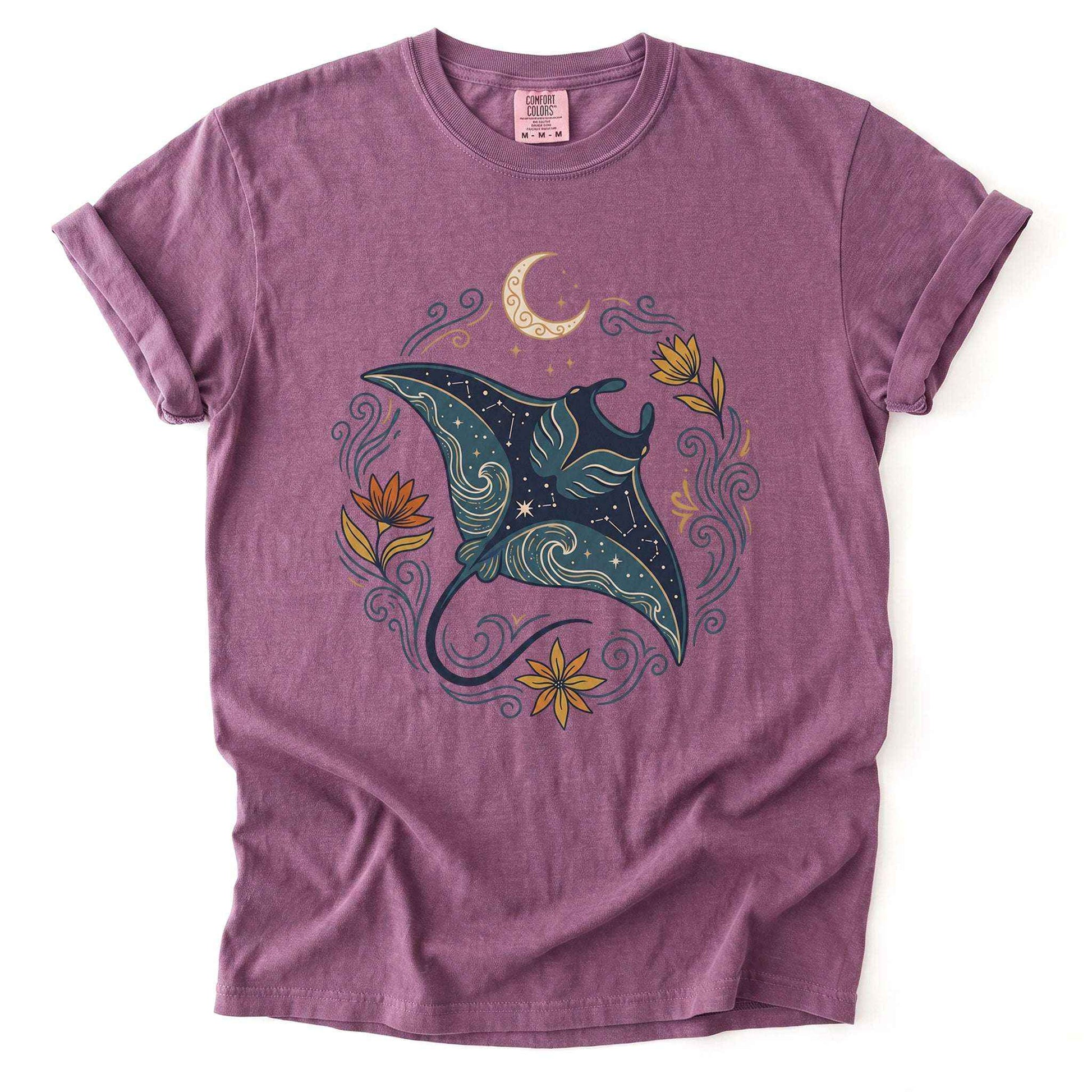 Celestial Manta Ray Vintage Washed T-Shirt