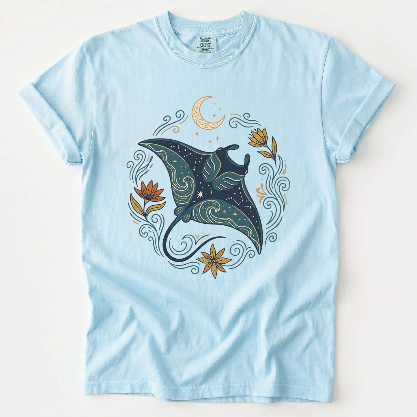 Celestial Manta Ray Vintage Washed T-Shirt