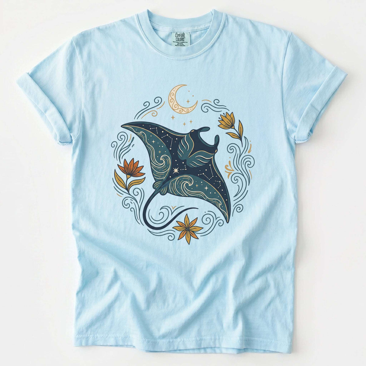 Celestial Manta Ray Vintage Washed T-Shirt