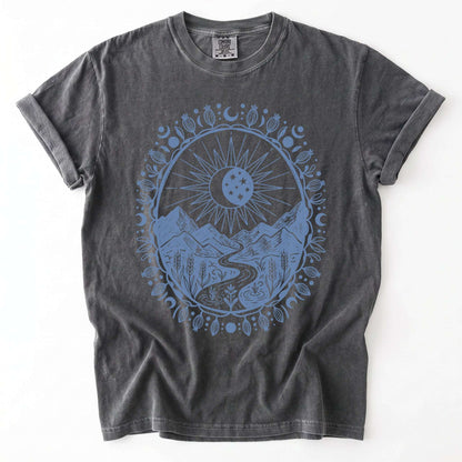 Celestial Mountain Vintage Washed T-Shirt
