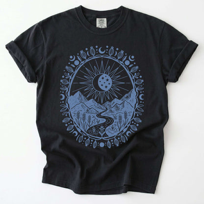 Celestial Mountain Vintage Washed T-Shirt