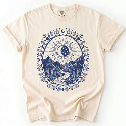 Celestial Mountain Vintage Washed T-Shirt
