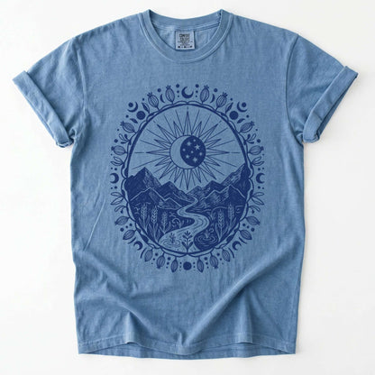 Celestial Mountain Vintage Washed T-Shirt