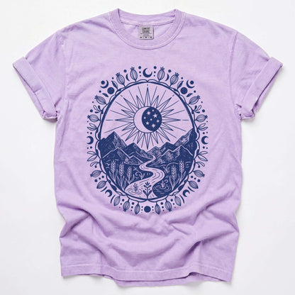 Celestial Mountain Vintage Washed T-Shirt