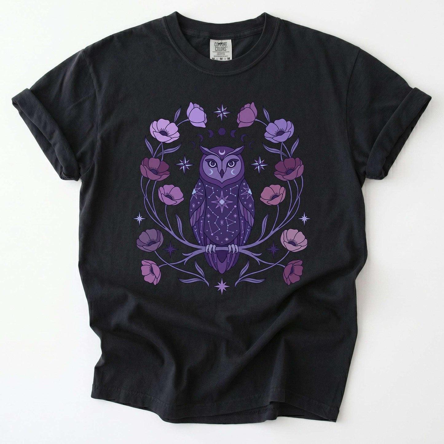Celestial Owl Vintage Washed T-Shirt