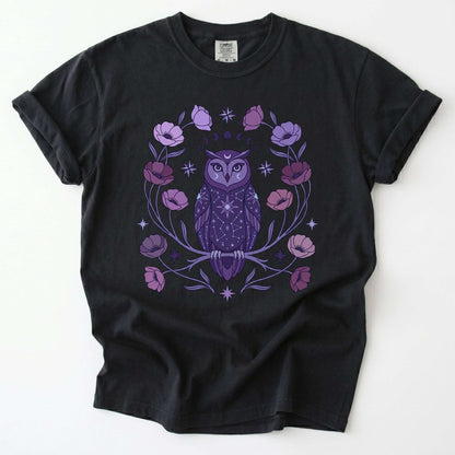 Celestial Owl Vintage Washed T-Shirt