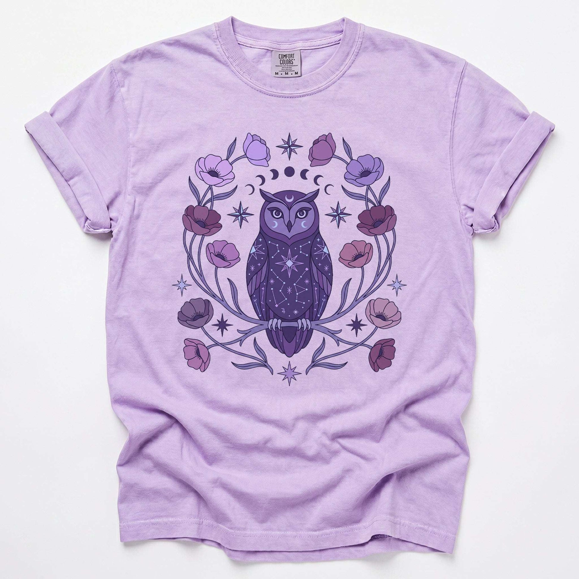 Celestial Owl Vintage Washed T-Shirt