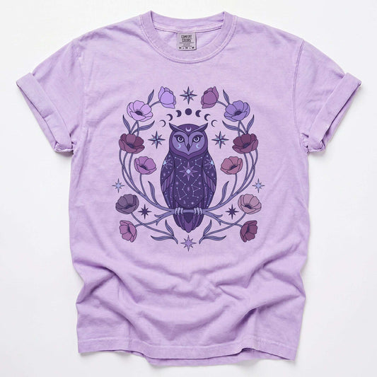 Celestial Owl Vintage Washed T-Shirt