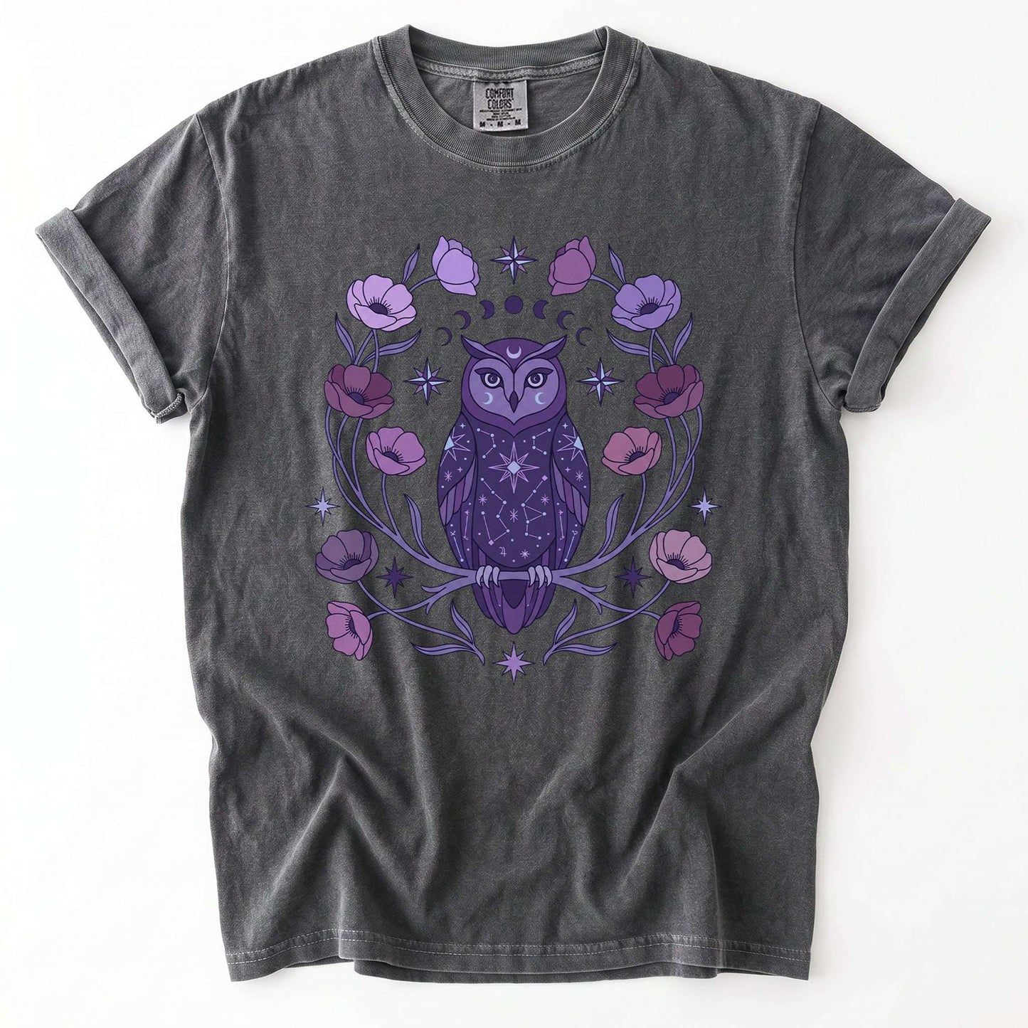 Celestial Owl Vintage Washed T-Shirt