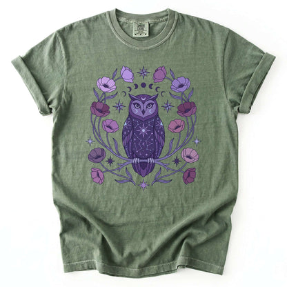 Celestial Owl Vintage Washed T-Shirt