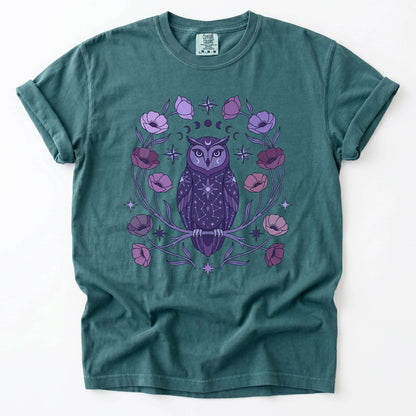 Celestial Owl Vintage Washed T-Shirt