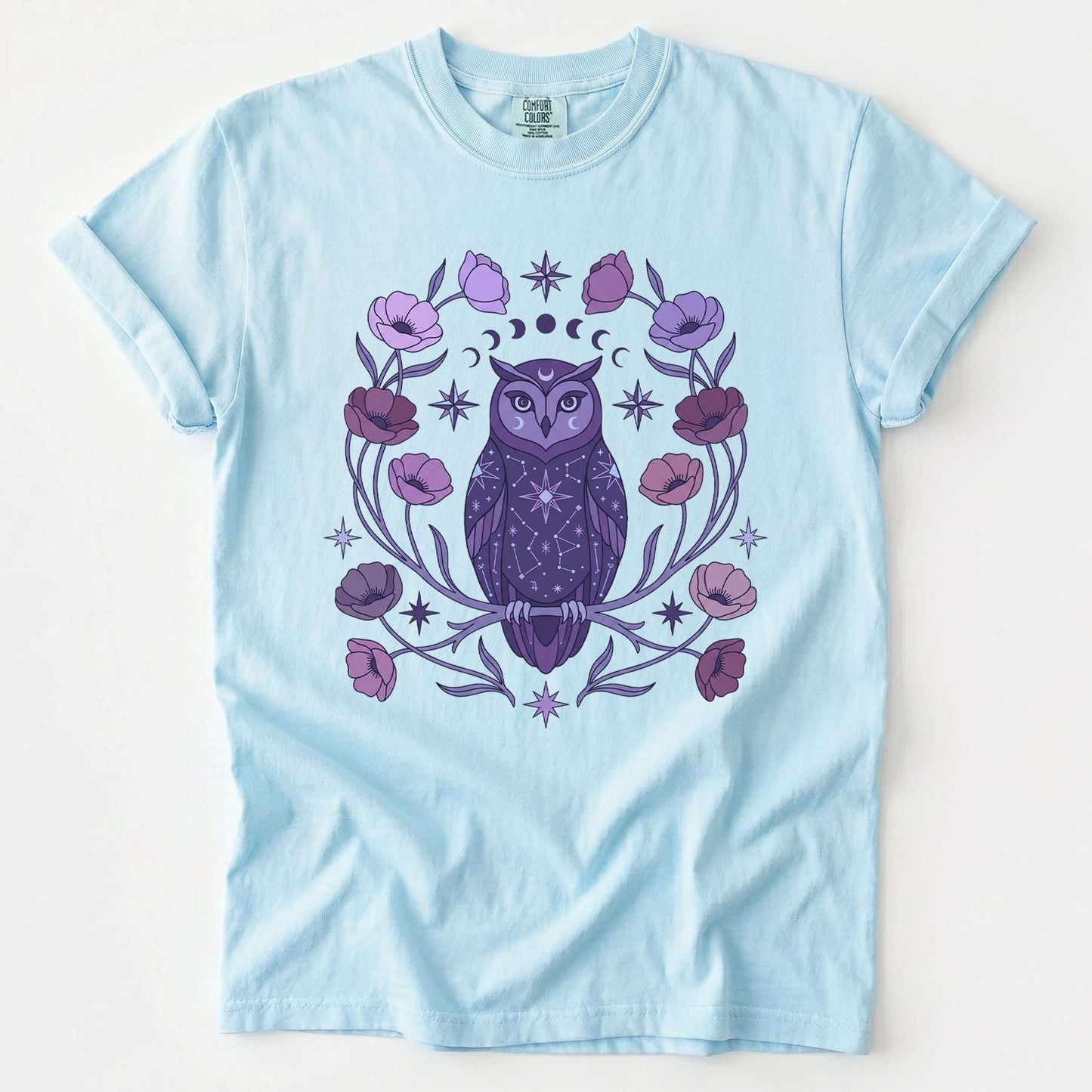Celestial Owl Vintage Washed T-Shirt