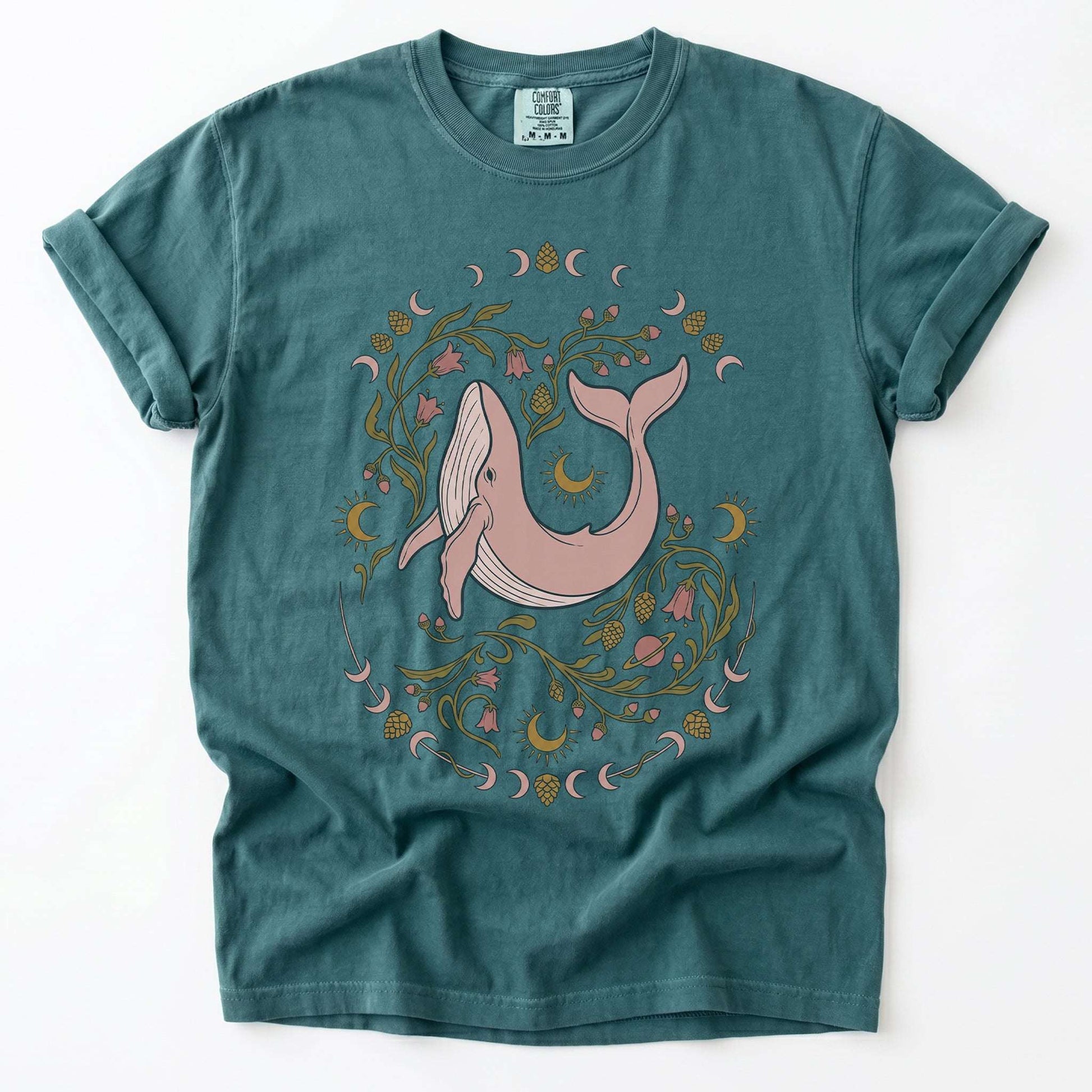 Whimsical Whale Vintage Washed T-Shirt
