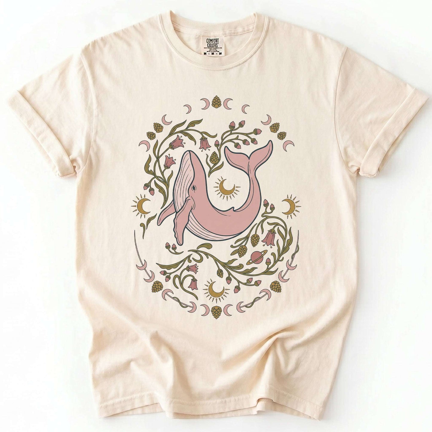 Whimsical Whale Vintage Washed T-Shirt