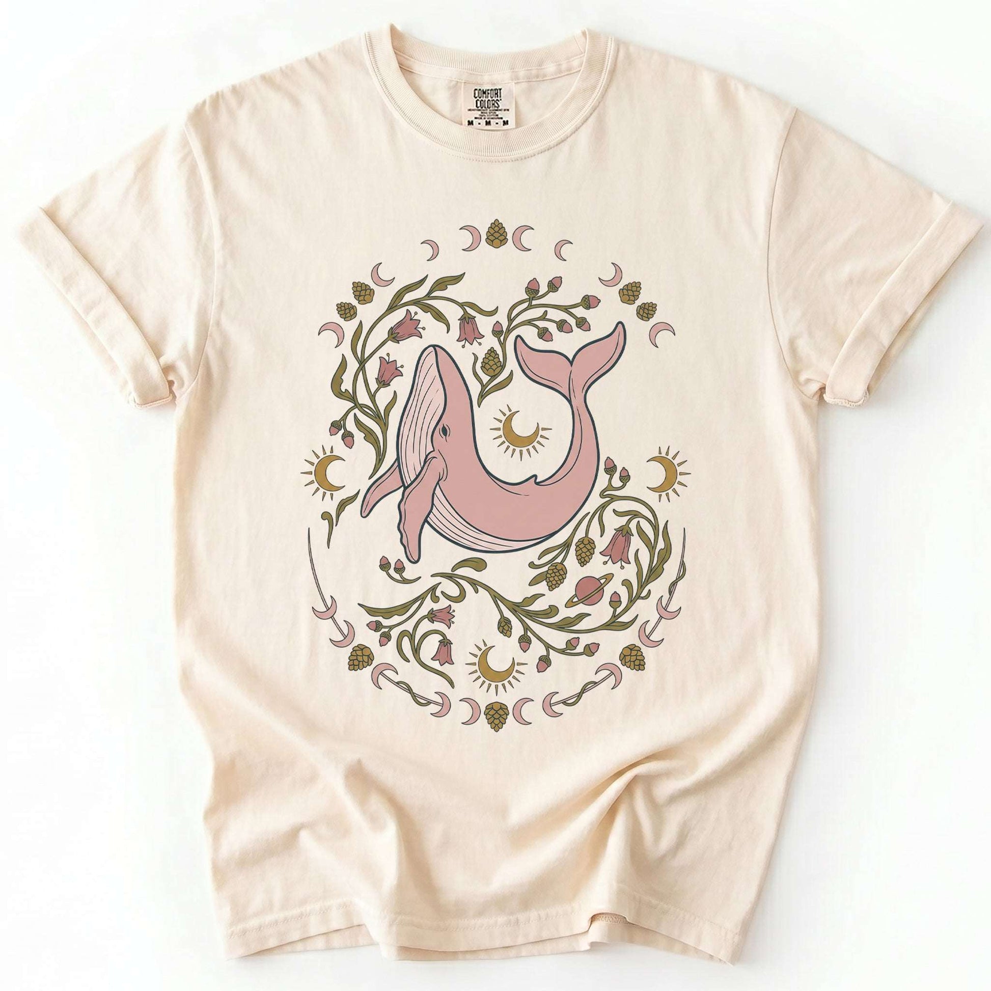 Whimsical Whale Vintage Washed T-Shirt