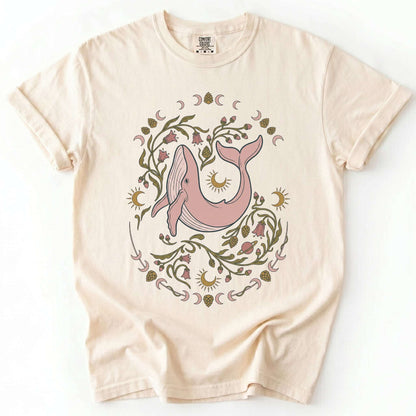 Whimsical Whale Vintage Washed T-Shirt