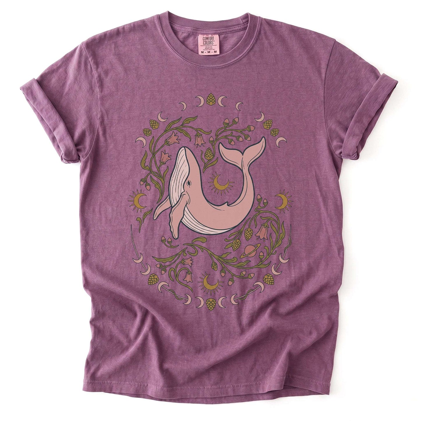 Whimsical Whale Vintage Washed T-Shirt
