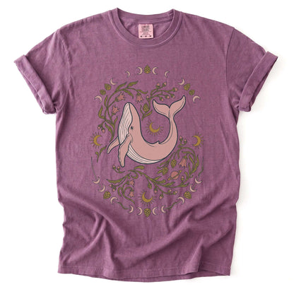 Whimsical Whale Vintage Washed T-Shirt