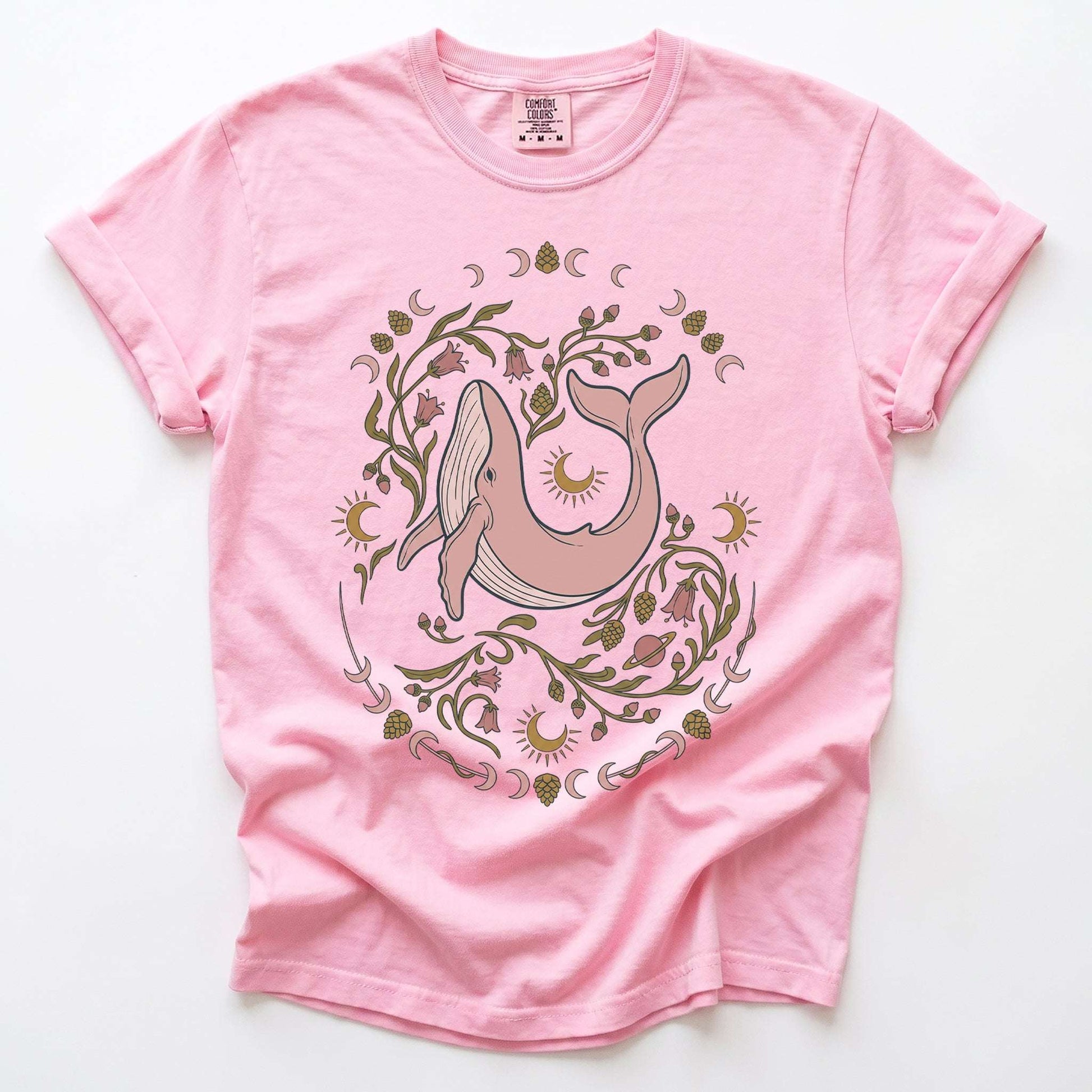 Whimsical Whale Vintage Washed T-Shirt