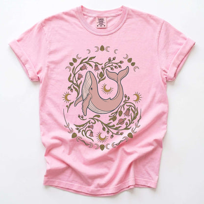 Whimsical Whale Vintage Washed T-Shirt