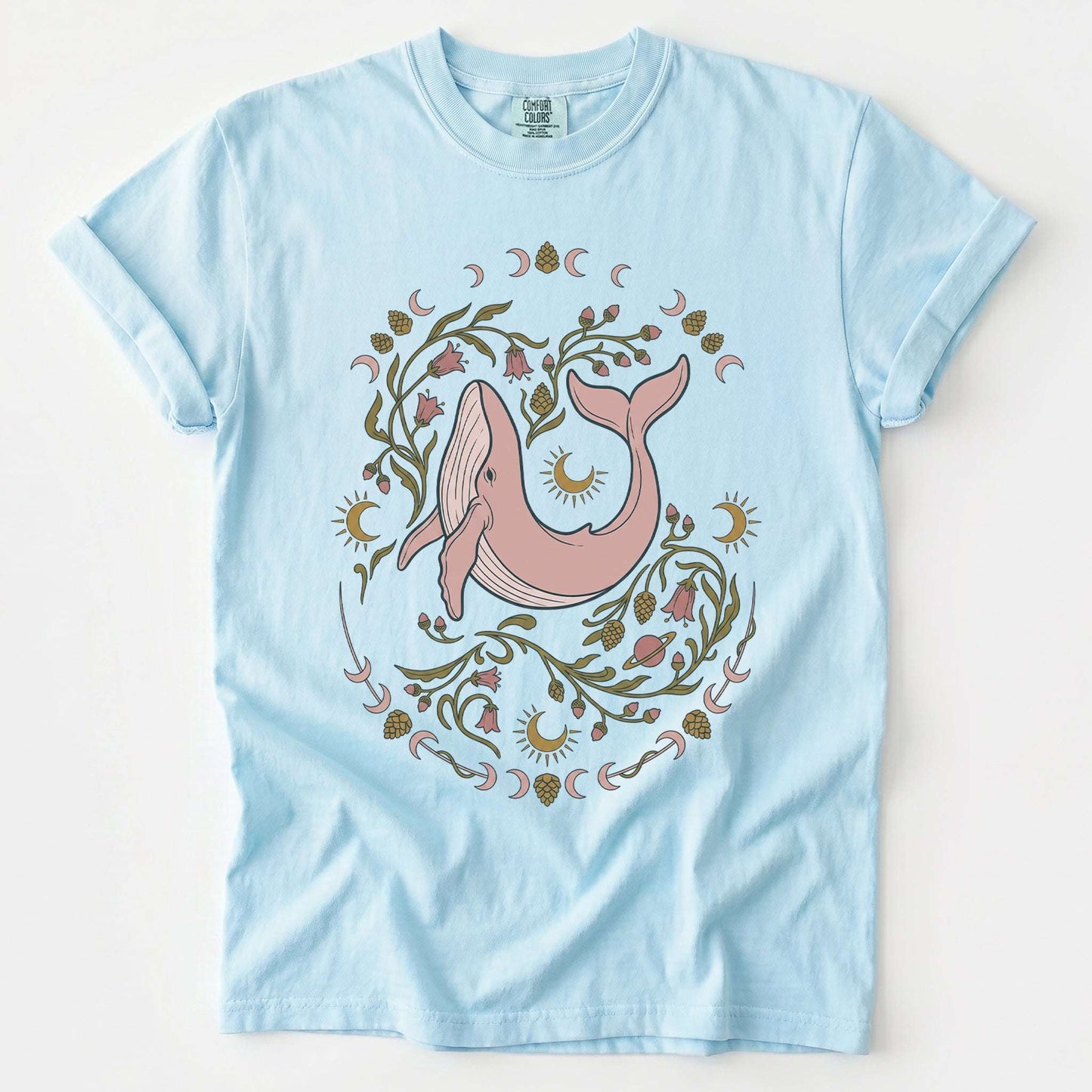 Whimsical Whale Vintage Washed T-Shirt