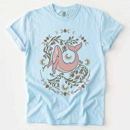 Whimsical Whale Vintage Washed T-Shirt