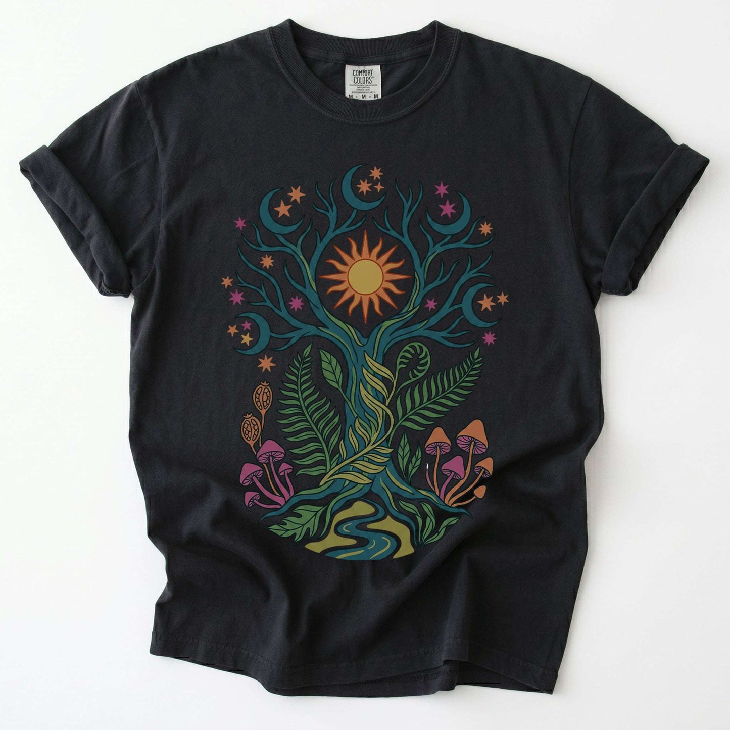 Celestial Woodland Tree Vintage Washed T-Shirt