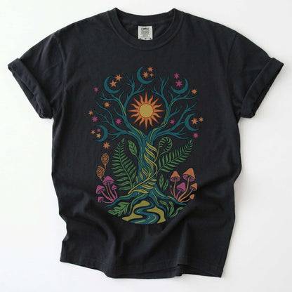 Celestial Woodland Tree Vintage Washed T-Shirt