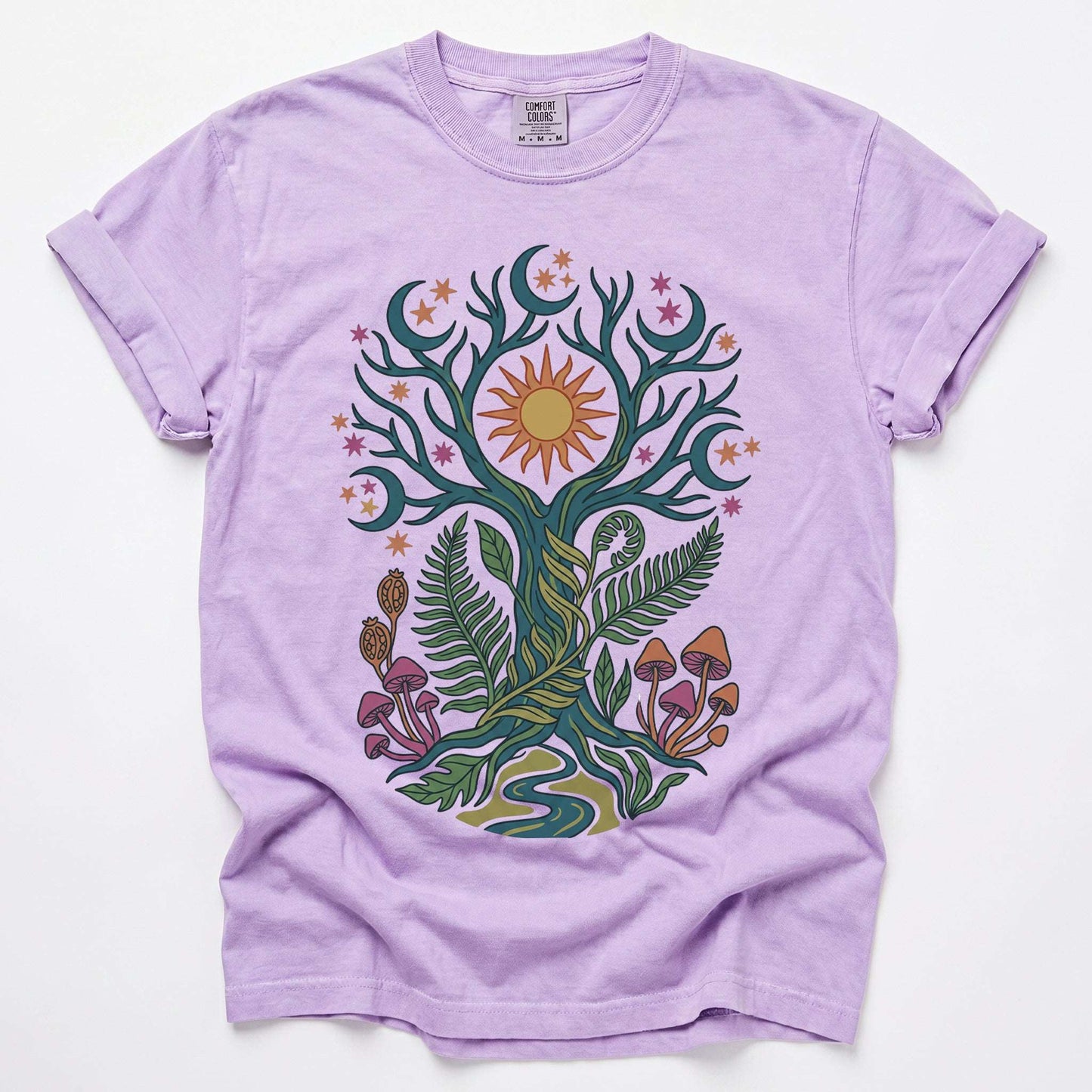 Celestial Woodland Tree Vintage Washed T-Shirt