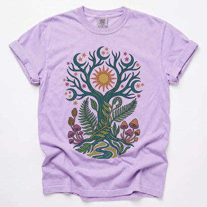Celestial Woodland Tree Vintage Washed T-Shirt