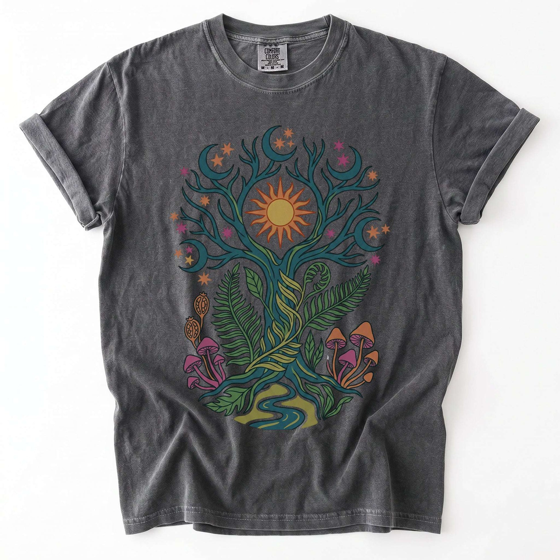 Celestial Woodland Tree Vintage Washed T-Shirt
